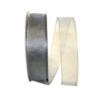 Reliant Ribbon 99908W-070-09K Sheer Lovely Value Wired Edge Ribbon - Silver - 1.5 in. x 50 ya