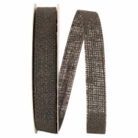 Reliant Ribbon 3220-031-05H 0.875 in. x 20 yards Burlap Ribbon, Black