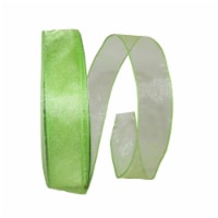 Reliant Ribbon 99908W-042-09K Sheer Lovely Value Wired Edge Ribbon - Apple Green - 1.5 in. x