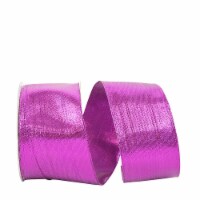 Reliant Ribbon 60229W-064-40J 2.5 in. Woven Metallic Lame Wired Edge Ribbon, Purple - 25 Yard