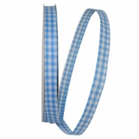 Reliant Ribbon 90052W-053-03K Great Gingham 3 Value Wired Edge Ribbon - Blue - 0.625 in. x 50