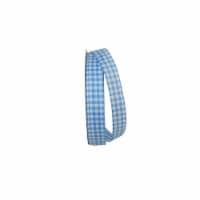 Reliant Ribbon 90052W-053-05K Great Gingham 3 Value Wired Edge Ribbon - Blue - 0.875 in. x 50
