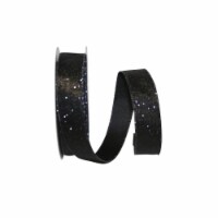 Reliant Ribbon 97896W-031-09J 1.5 in. Glitter Metallic Lame Wired Edge Ribbon, Black - 25 Yar