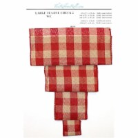 Reliant Ribbon 97852W-065-10F 4 in. 10 Yards Tea-dye Check 2 Lg Wired Edge Ribbon, Red