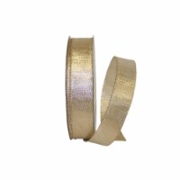 Reliant Ribbon 92700W-035-09K Lame Glimmer Wired Edge Ribbon - Gold - 1.5 in. x 50 yards