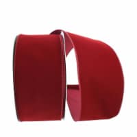 Reliant Ribbon 92270W-090-10K Value Velvet Wired Edge Ribbon - Burgundy - 4 in. x 50 yards