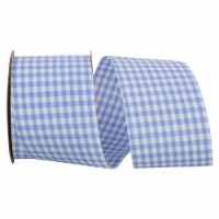 Reliant Ribbon 7101-053-40J 20.5 in. 25 Yards Gingham Check Ribbon, Blue