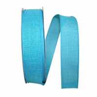 Reliant Ribbon 92573W-913-09K Everyday Linen Value Wired Edge Ribbon - Turquoise - 1.5 in. x