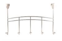 Spectrum Duchess Over-the-Door Satin Nickel 5-Hook Rack
