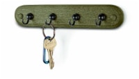 Spectrum 4-Hook Matte Finish Wood Key Rack - Black Perspective: Main
