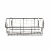Spectrum Industrial Gray Pegboard Basket and Hook Station Perspective: Main