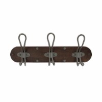 Spectrum Millbrook 3-Hook Rack - Natural/Silver Perspective: Main