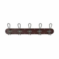 Spectrum Millbrook 5-Hook Rack - Natural/Silver Perspective: Main