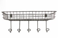 Spectrum Vintage Mount Tray & Hook Station - Gray Perspective: Main