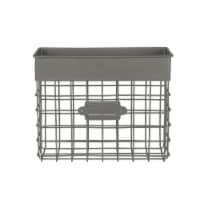 Spectrum Vintage Wall Mount Small Mail Bin - Gray Perspective: Main