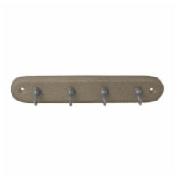 Spectrum 4-Hook Wall Mount Key Rack - Wood