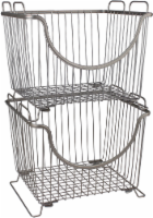 Spectrum Ashley Stacking Basket - Satin Nickel Perspective: Main
