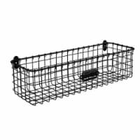 Spectrum Diversified Designs Vintage Living Wall Mount Basket - Black Perspective: Main