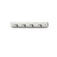 Spectrum Wall-Mounted 4-Hook Rack - White Perspective: Main