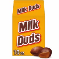 MILK DUDS Chocolate and Caramel Candy Carton Perspective: Main
