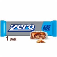 ZERO White Fudge Caramel Peanut Almond Nougat King Size Candy Bar Perspective: Main