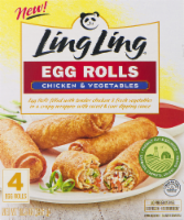 Ling Ling Chicken & Vegetables Egg Rolls 4 Count Perspective: Main