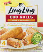 Ling Ling Pork & Vegetable Egg Rolls 4 Count Perspective: Main