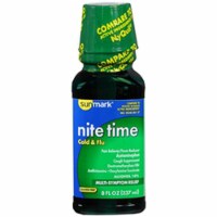 Sunmark Nite Time, Cold & Flu Liquid, Original Flavor - 8 oz