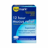 sunmark mucus E.R. Cold and Cough Relief 600 mg Strength Extended Release Tablet, 40 Ct