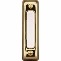 Heath Zenith Wired Polished Brass Doorbell Push-Button SL-711-03