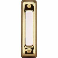 Heath Zenith Wired Polished Brass Doorbell Push-Button SL-711-03