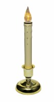 IMC Cape Cod B/O LED Window Candle w/ Timer, Wax Drip, Brass, 9.5   (Qty 1)