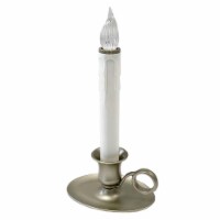 IMC Williamsburg B/O LED Candle On/Off Sensor, Wax Drips - Pewter, 4.5 x 9