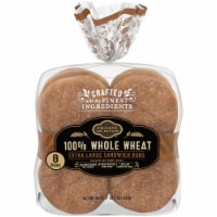 Private Selection® 100% Whole Wheat Extra Large Sandwich Buns Perspective: Main