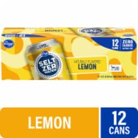 Kroger® Lemon Flavored Seltzer Water Cans Perspective: Main