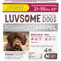 Luvsome Advanced + Repel Flea & Tick Drops for Dogs 21-55 lbs