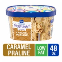 Kroger® Deluxe Low Fat Caramel Praline Frozen Yogurt Tub Perspective: Main