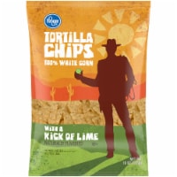 Kroger® Kick of Lime 100% White Corn Tortilla Chips Perspective: Main