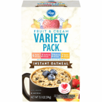 Kroger® Fruit & Cream Instant Oatmeal Packets Variety Pack Perspective: Main