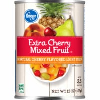 Kroger® Extra Cherry Mixed Fruit in Natural Cherry Flavored Light Syrup Can