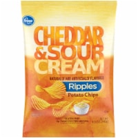 Kroger® Cheddar & Sour Cream Ripples Potato Chips Perspective: Main