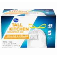 Kroger® Clean Linen Scent Tall Kitchen 13 Gallon Elastic Drawstring Trash  Bags, 34 ct - City Market