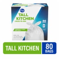 Great Value Kitchen Tall Drawstring Bags, 13 Gallon, 80 Count