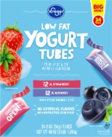 Kroger Strawberry Blueberry Kids Low Fat Yogurt Tubes