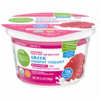 Simple Truth Organic® Raspberry Strained Fruit on the Bottom Nonfat Greek Yogurt Perspective: Main