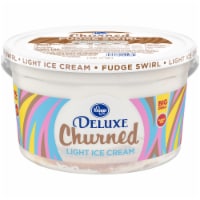 Kroger® Deluxe Churned Fudge Swirl Light Ice Cream Tub Perspective: Main