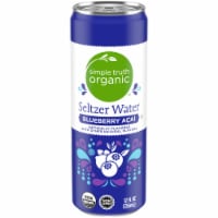 Simple Truth Organic™ Blueberry Acai Flavored Seltzer Water Can Perspective: Main