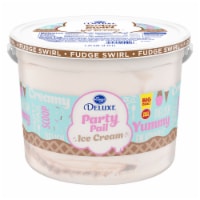 Kroger® Deluxe Party Pail Fudge Swirl Flavored Ice Cream Family Size Perspective: Main