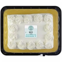Bakery Fresh Goodness Rosette Border White Sheet Cake with Buttercreme Icing