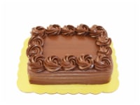 Bakery Fresh Rosette Border Chocolate Sheet Cake Perspective: Main